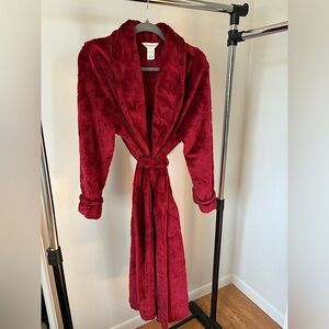 Liz Claiborne Womens Long Sleeve Long Length Small Robe Sleepwear Bathrobe